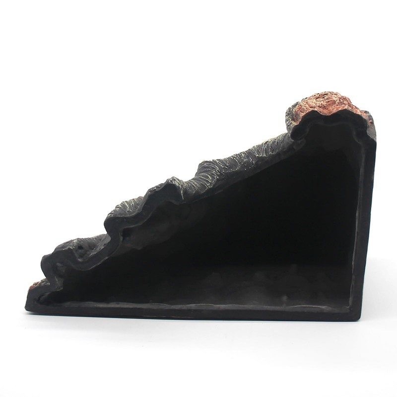 Reptile Hideouts Cave Habitat Decor, Hollow Tree Climing Ramp Basking