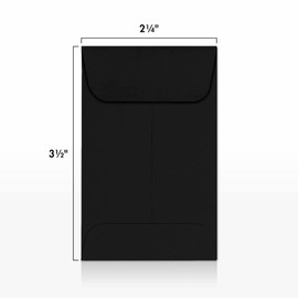 #1 Coin Envelopes (2 1/4 x 3 1/2) - Midnight Black (250 Qty.)
