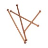 Pack of 4 Hanging Rods, Sandalwood Round Clothes Rail, Wooden