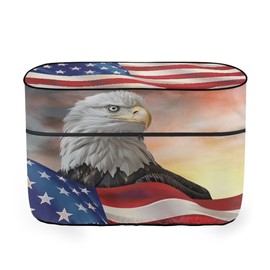 FUIALDOLG Eagle American Flag RV Propane Tank Cover for Travel Trailer Dustproof Cover Fits 20lb Dual Propane Tanks for Travel Trailer