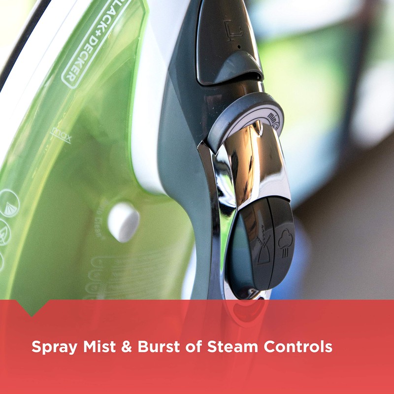 Black & Decker ICR06X Xpress Steam Cord Reel Iron, Grey/Green