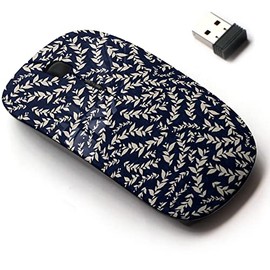 2.4G Wireless Mouse with Cute Pattern Design for All Laptops and Desktops with Nano Receiver - Modern Stylish Floral Flower