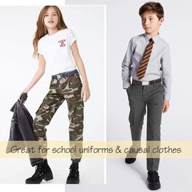 JASGOOD 4 Pack Kids Adjustable Magnetic Belt Boys Girls Elastic Belt with Easy Magnetic Buckle for Back to School Girls