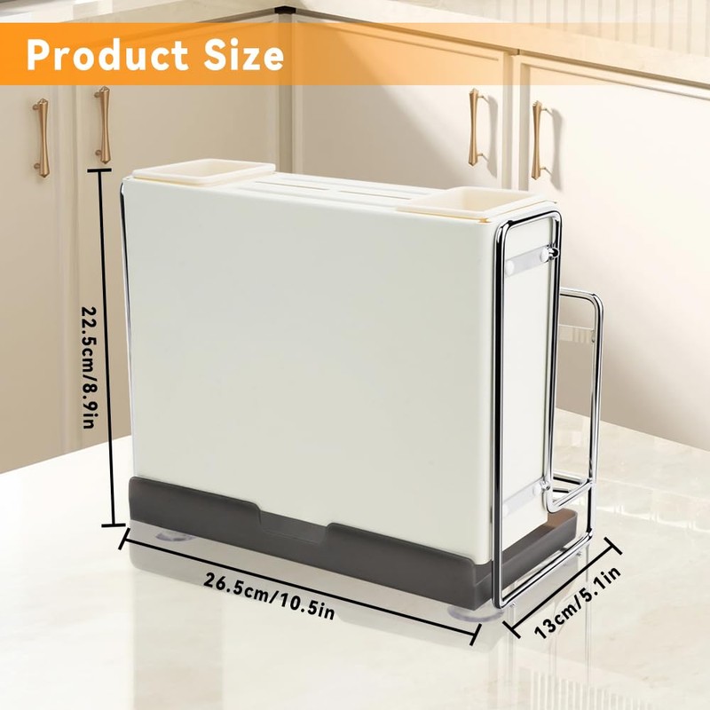 HMIEPRS Knife Holder, Knife Block Multifunctional Large Capacity with Cutting