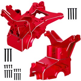 BRCatWPark RC Aluminum Front Rear Upper Gearbox Covers & Shock Tower Upgrades Part for 1/10 Granite/Senton/Big Rock 3S BLX(Mega550),1/8 Typhon 3S BLX(Mega550),Replace Part#AR320399,Red