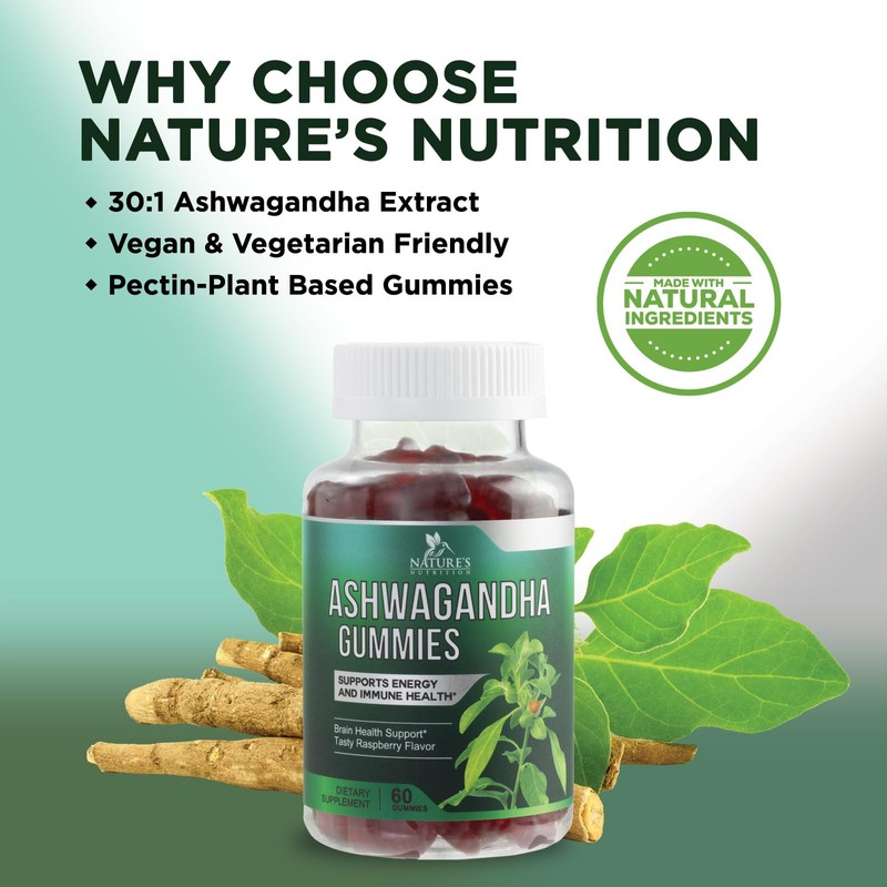 Ashwagandha Gummies 30:1 Extract - 3000mg Equivalent - Advanced Ashwagandha
