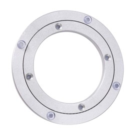 Lybunair Aluminum Alloy Swivel Base for Round Dining Table, Smooth Rotating Turntable, Lazy Susan Platform with High Load Capacity (8")