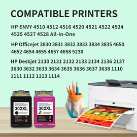 swiss toner 302XL 302 XL Cartridges Compatible with HP 302 Printer Cartridges Multipack Black and Colour for HP Envy 4525 4520 Officejet 3831 5230 Deskjet 3630