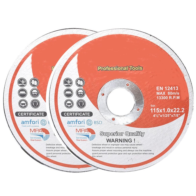 TJHSM 50-Pack Cut-Off Wheels Thin 4-1/2x0.040x7/8 Aluminium Oxide Grinder Cutting