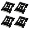 DC Cargo E-Track Mini Plate-2 Slots, Black Powder Coated, 4-pack
