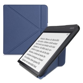 kwmobile Origami Case Compatible with Kobo Forma Case - Slim PU Leather Cover with Stand - Dark Blue