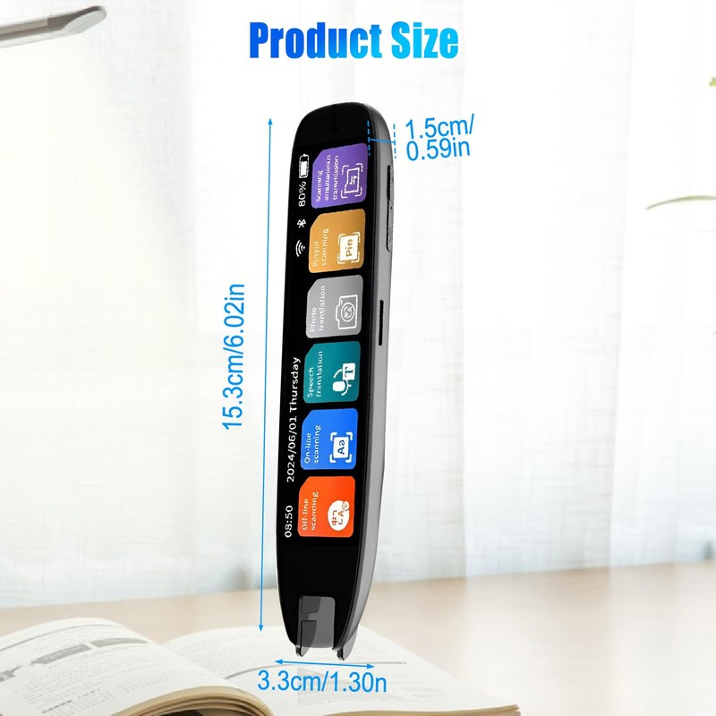 CDIYTOOL Scan Translator Pen, Portable 142 Language Translator Device, Voice