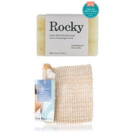 Rocky Mountain Soap Company Lemongrass Soap & Ramie Soap Sack, Set