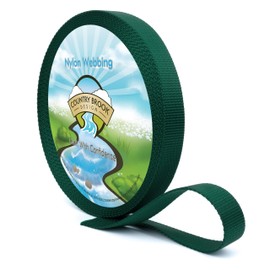 Country Brook Design - Nylon Webbing 1 Inch Straps for Bags, Furniture Straps, Molle Straps, Nylon Strap, Bag Straps, Lashing Straps, Purse Making Supplies (Green, 10 Yards)