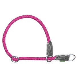 Leisegrün Adjustable Retriever Collar for Dogs Made of Nylon with Pull Stop Derby Model Pink Size: M