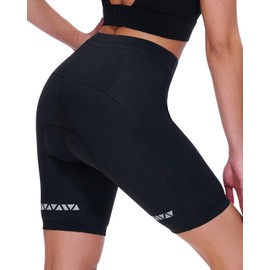 Sportneer Womens Padded Cycling Shorts 4D Padding Bike Bicycle Shorts for Women Black M