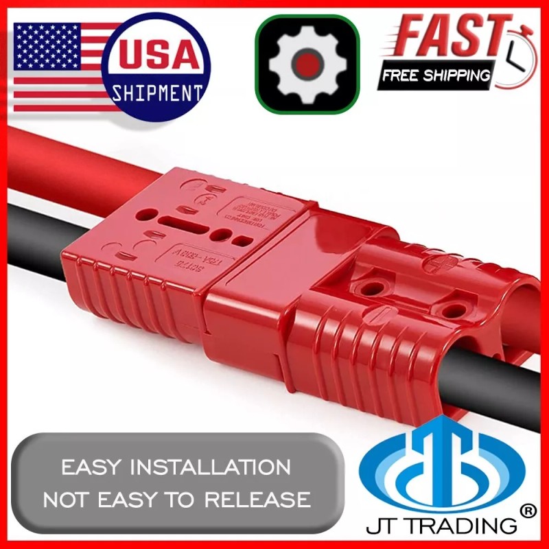 JTtrading 175A Battery Quick Connect Disconnect Jumper Connectors Cable Kit