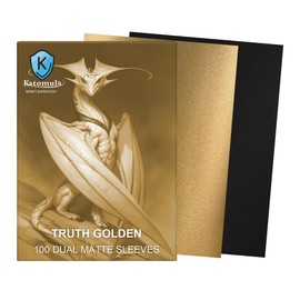 Truth Golden Dual Matte Card Sleeves, Katomula Card Sleeves for MTG, Standard Card Sleeve for PKM, Flesh & Blood