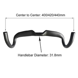Drop Handlebars RXL SL Bike Handlebars Carbon Road Bars drop handlebars ultralight carbon handlebar track bike handlebars 31.8x420mm Black UD Glossy Drop:130mm Reach:80mm Road Bike Handlebars