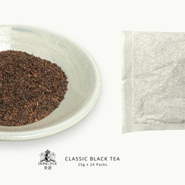 Dong Jyue Classic Black Tea, Commercial-Use Tea Bags, 25g Large Bags, 24 Count (Pack of 1), Taiwanese Black Tea for Milk Tea & Bubble Tea | Enjoy Hot or Iced | 21.16 oz / 600g Total