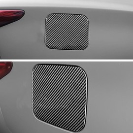 AeroBon Real Carbon Fiber Exterior Trim Overlay Compatible with 2014-2024 Infiniti Q50 Door Gas Cap Fuel Tank Trim