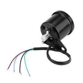 Motorcycle Speedometer,12V DC Universal Motorcycle Waterproof LED Digital Speedometer Tachometer Motorbike Speed Meter Gauge Oil Level Meter Voltmeter Voltage Black