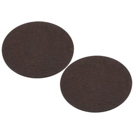 PATIKIL 5.5" Diameter Adhesive Non-Slip Backed Felt, 2 Pcs 5mm Thickness Round Lamp Base Anti-Slip Mat Anti-Scratch Pad for Lamp Bases, Brown