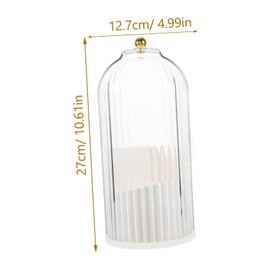 Gatuida Rotating Makeup Brush Holder Stylish Cosmetic Storage Cup for Vanity Desktop Dual Purpose Organizer for Makeup and Pens Compact Design for Bathroom Office Transparent Dustproof