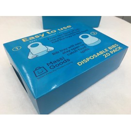 MassiGoods Disposable Baby Bibs – Waterproof & Skin-Friendly | 20 Pack – Perfect for Travel, Feeding, and On-the-Go Use