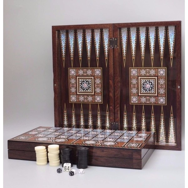 The 19'' Magic Star Backgammon Turkish Premium Board Game Set