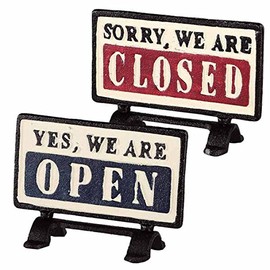 Dulton S455-180OC Reversible Sign Stand, Open Closed, Solid Worker with Two Faces, Open, Closed, Guidance, Height 3.7 inches (95 mm), Width 6.5 inches (165 mm), Depth 2.8 inches (72 mm)