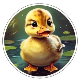 3pcs Cute Duck Stickers for Kids 3in Funny Duck Sticker Pack Lovely Kawaii Cartoon Animal Stickers, Waterproof Vinyl Stickers for Water Bottles Luggage Phones Laptops, Hard Hats.(V4)