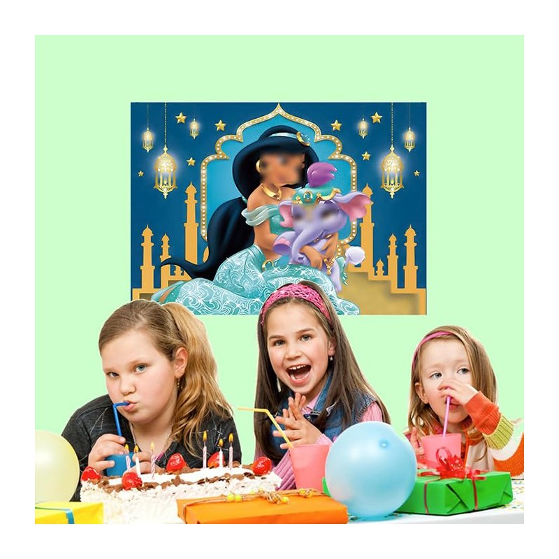 RZDQZY Princess Jasmine Photo Backdrop - Pink Fabric, Medium/Large Size,