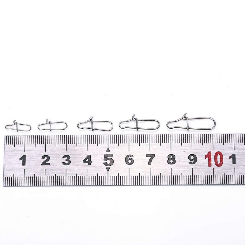 Pack of 200 Fishing Lock Snaps Swivel #0#1#2#3#4 with Box