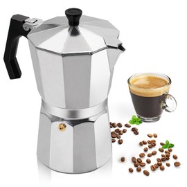 Aluminum 12 Cup 600ml Moka Pot Express Coffee Maker Stovetop Espresso Percolator Coffeemaker Italian Classic Style Brewing Greca Cafe Mocha Machine for Cafeteras Lover Camping Travel and Home Use 20oz