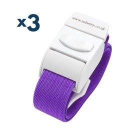 Pack of 3 Quick Release Medical Tourniquets (VIOLET)
