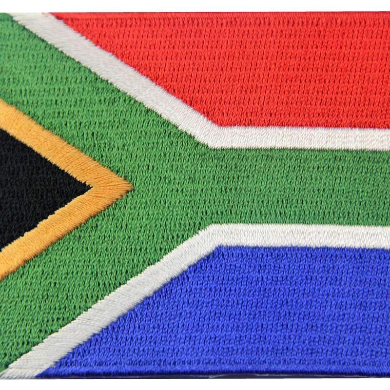 South Africa Flag Embroidered Iron-On / Sewn On Patch