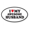 I Love My Awesome Husband Vinyl Sticker - Car Phone Helmet - Select Size