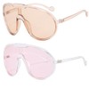 Dollger Oversized One Piece Sunglasses For Women Fashion Men Wrap