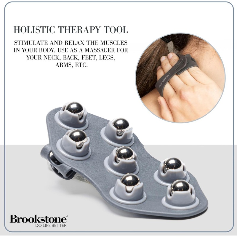 Brookstone Palm Roller Body Massager - Medium Handheld Roller Massager