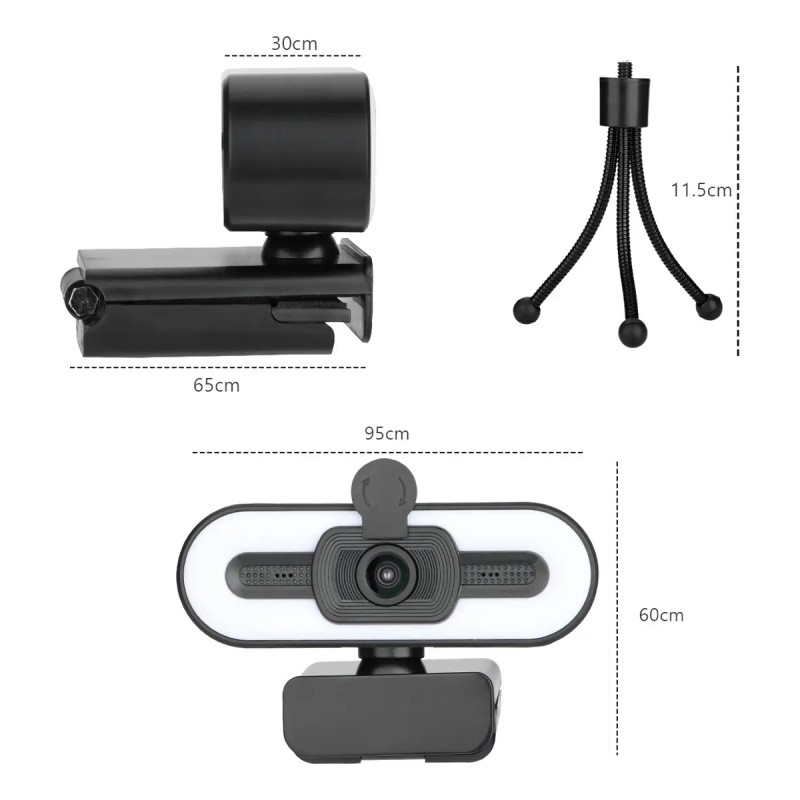 Cámara Web 4k Hd Con Micrófono Enfoque Automático Hd 2160p