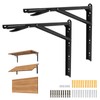 Storystore Folding Shelf Brackets, 24 Inch Heavy Duty Collapsible Shelf