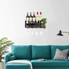 Wall Mounted Metal Wine Rack 4 Long Stem Glass Holder