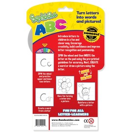 RandomLine of Creative Things: Squiggle ABC Doodle Pad - On-The-Go, Spin & Draw, Turn Letters Into Words-Pictures, Travel Activity Sketchbook, Kids 4+