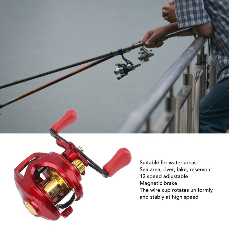 Baitcasting Wheel Smoothly Casting Retrieving Metal Fishing Reel for Sea