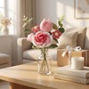 Pink Crochet Flower Bouquet with Card