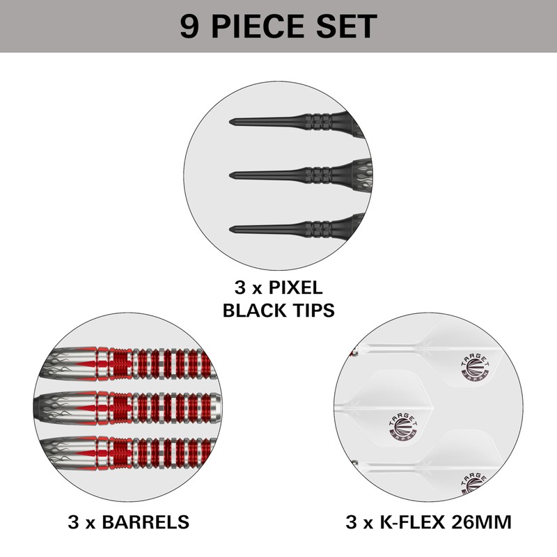 Target Pyro G10 MAX 95% 19G 2BA Soft Tip Darts