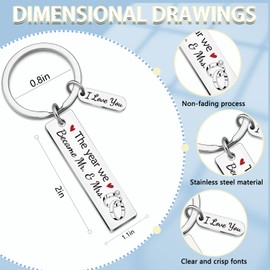 Unique Gifts Wedding Anniversary for Husband Wife Him Her Perfect I Love You Gift for Men Women Meaningful Soulmate Birthday Christmas Valentines Day Gifts Bride Groom Newlyweds Keychain Presents