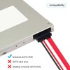 DKARDU 2 Pack Slimline SATA Female, 13 Pin 7 Pin