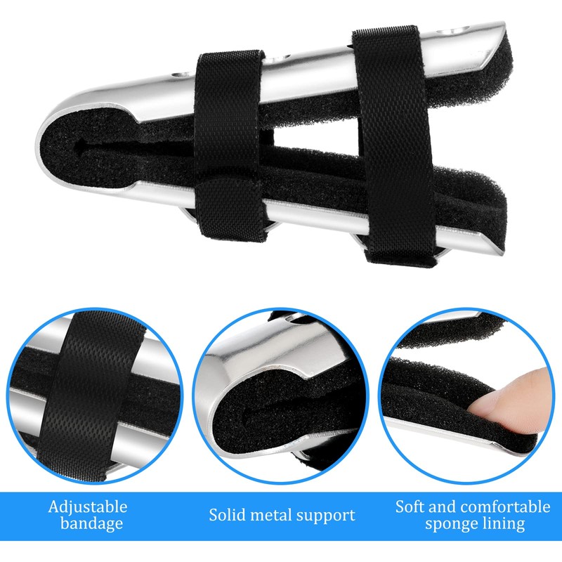 BBTO 6 Pcs Finger Splint Metal Support Finger Brace Arthritis